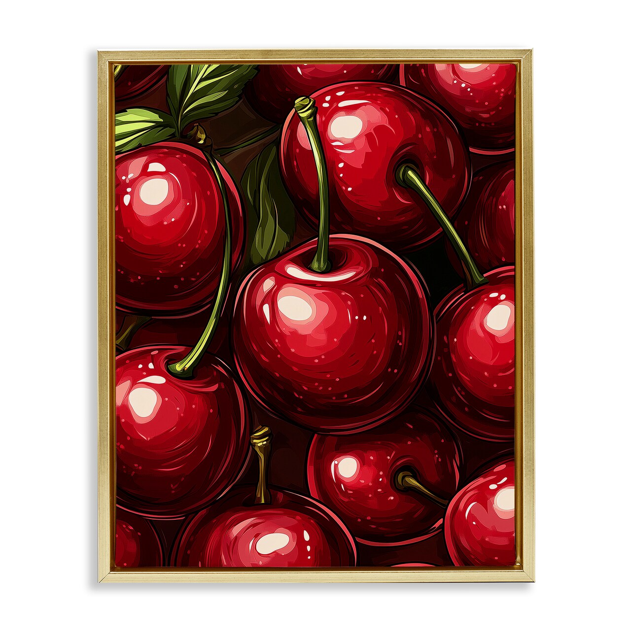 Stupell Industries Lush Juicy Cherries Harvest Floating Frame, design by Christine Simpson Art